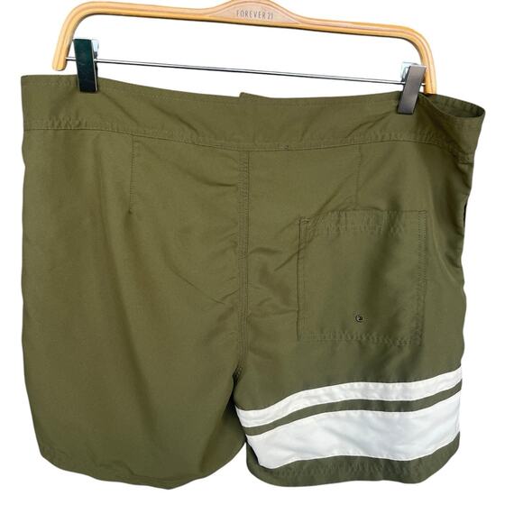 Pacsun Budweiser Mens Swim Trunks Size 34 Green Board Shorts Beer Unlined - Picture 2 of 13